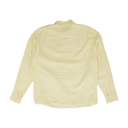 Yellow Solid Long Sleeve Button Down
