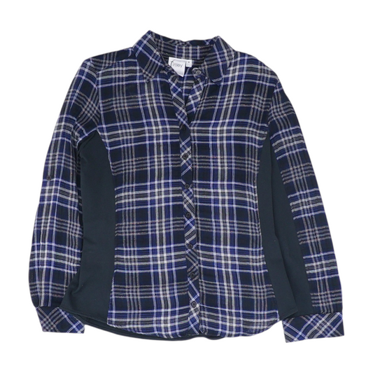 Navy Plaid Button Down