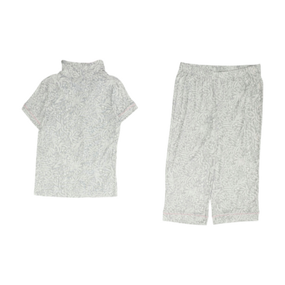 Gray Floral Pajama Set