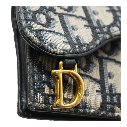Saddle Bloom Card Holder in Blue