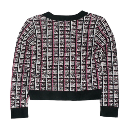 Pink Plaid Cardigan Sweater