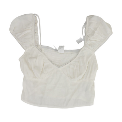White Cropped Blouse