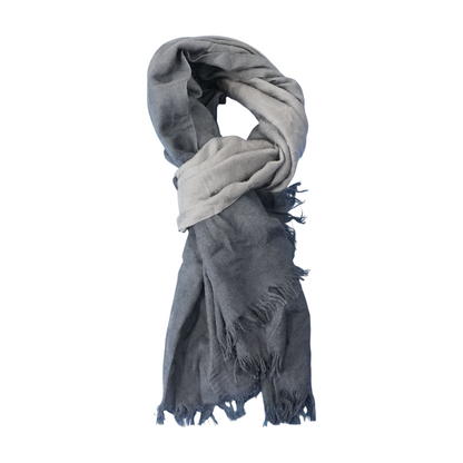 Blue Graphic Wool Scarf