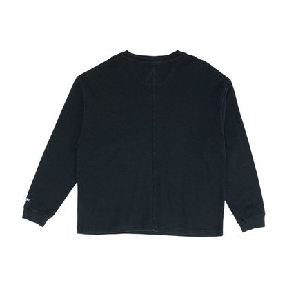 Black Solid Sweatshirt Pullover