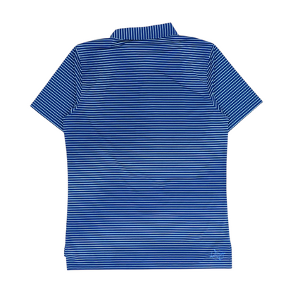 Blue Striped Short Sleeve Polo