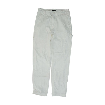 White Herringbone Dress Pants