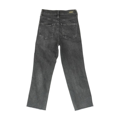 Black High Rise Straight Leg Jeans