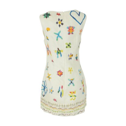 Yellow Graphic Mini Dress
