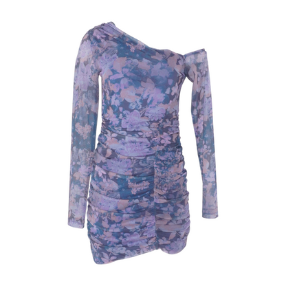 Blue Floral Mini Dress