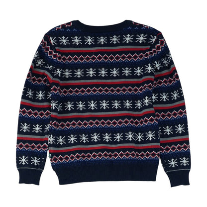 Navy Graphic Crewneck Sweater