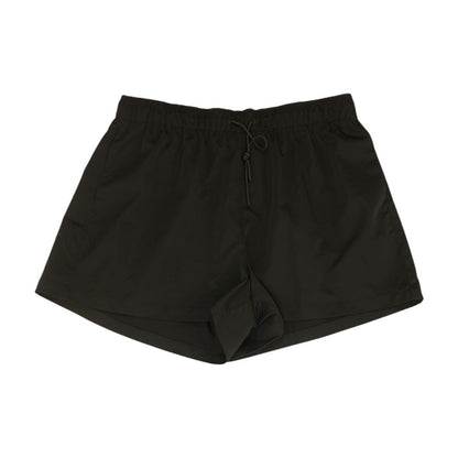 Black Solid Active Shorts