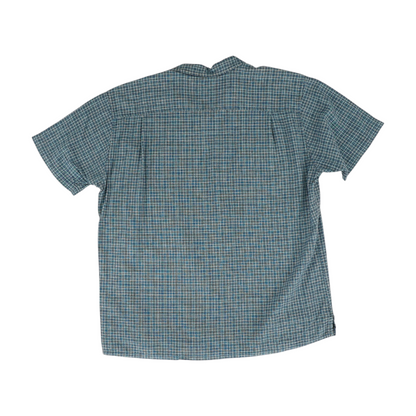 Blue Plaid Short Sleeve Button Down