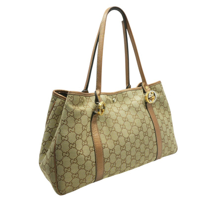 Beige GG Canvas Twins Tote Handbag