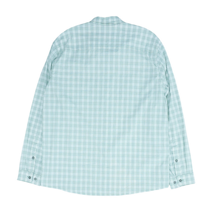 Green Plaid Long Sleeve Button Down