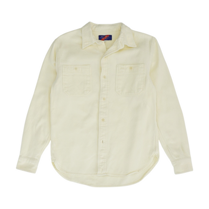 Ivory Solid Long Sleeve Button Down