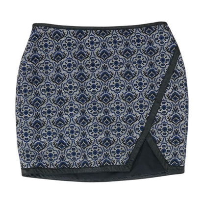 Navy Graphic Mini Skirt