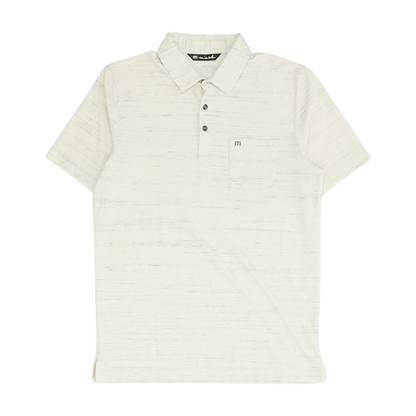 Beige Abstract Short Sleeve Polo