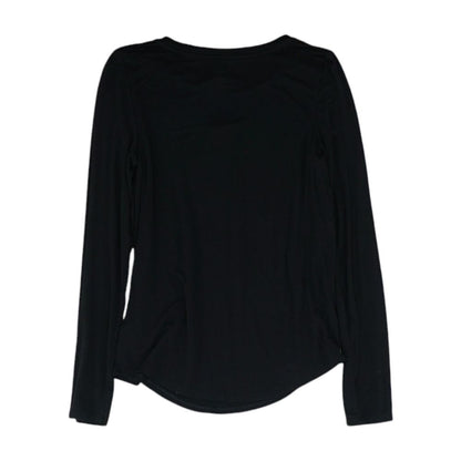 Black Solid Crewneck Knit Top
