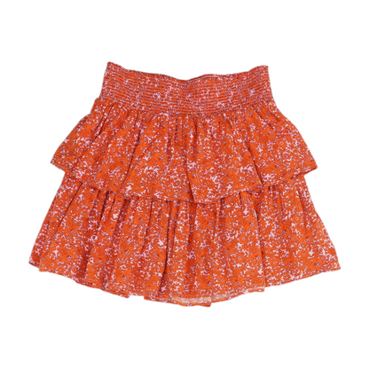 Orange Floral Skirt