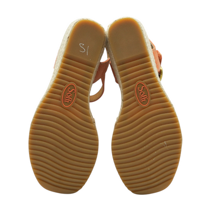 Coral Wedged Sandals