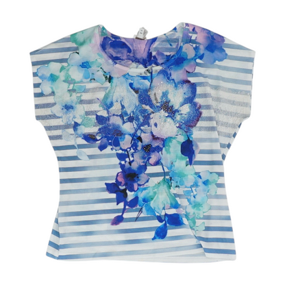 Blue Floral Blouse