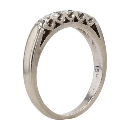 1/6 ctw 18K White Gold Diamond Band Ring