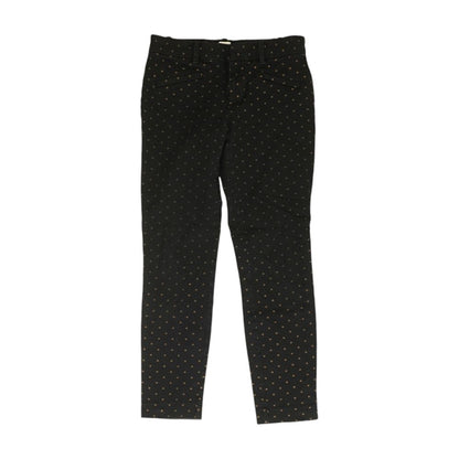 Black Geometric Chino Pants