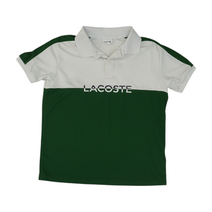 Green Color Block Short Sleeve Polo