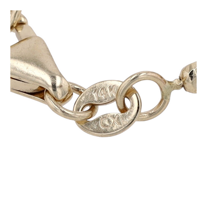 14K Yellow Gold Beaded Bracelet