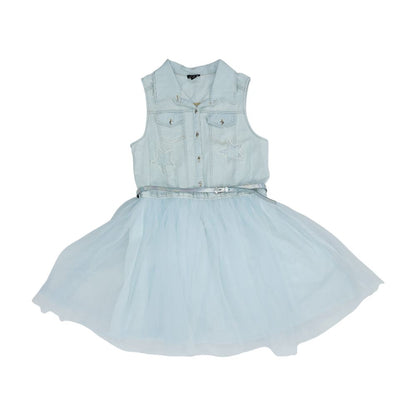 Blue Solid Dress