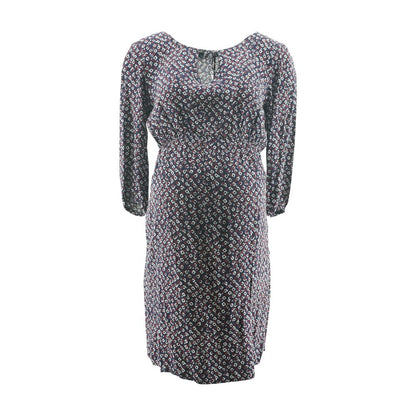 Navy Graphic Mini Maternity Dress