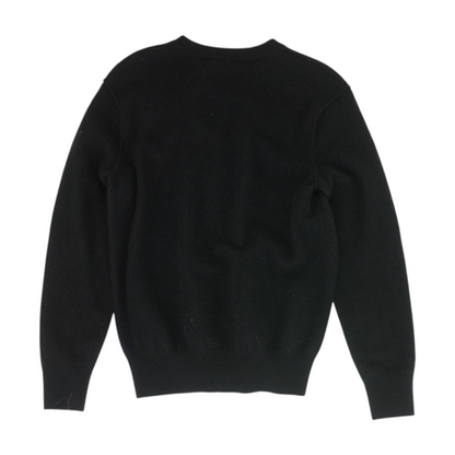 Black Solid Pullover Sweater