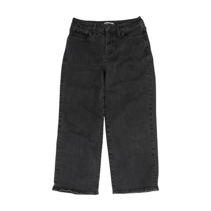 Black Petite Wide Leg Jeans