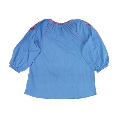 Blue Petite Floral Blouse