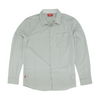 Gray Solid Long Sleeve Button Down