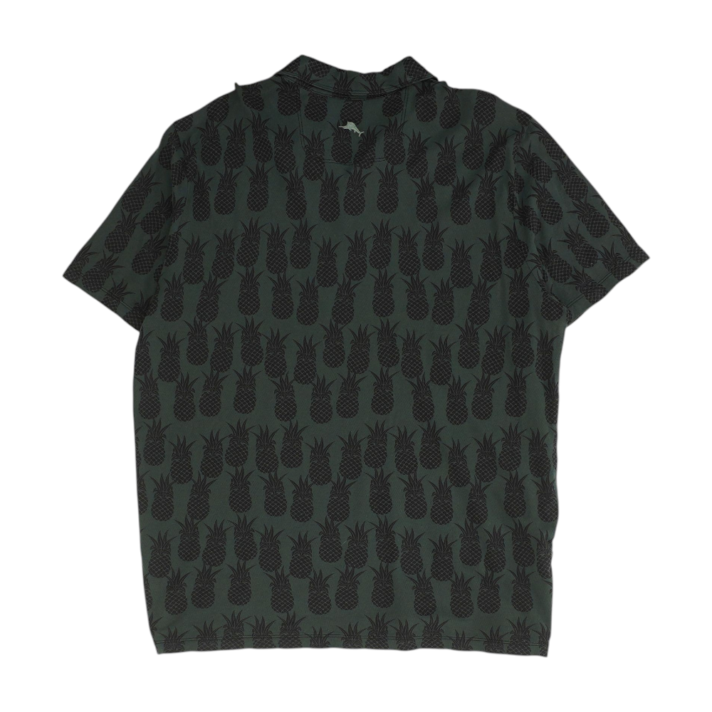Tommy Bahama Gray Print Short Sleeve Polo – Image 2