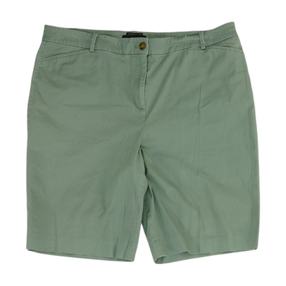 Green Solid Chino Shorts