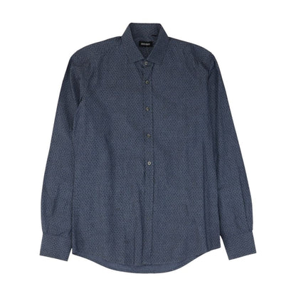 Blue Floral Long Sleeve Button Down