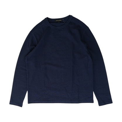 Navy Solid Sweatshirt Pullover