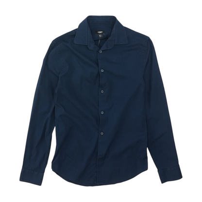 Navy Solid Long Sleeve Button Down