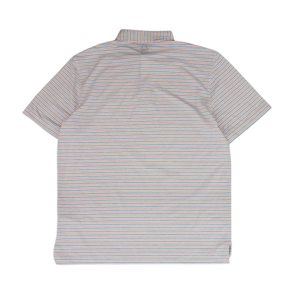 White Striped Short Sleeve Polo