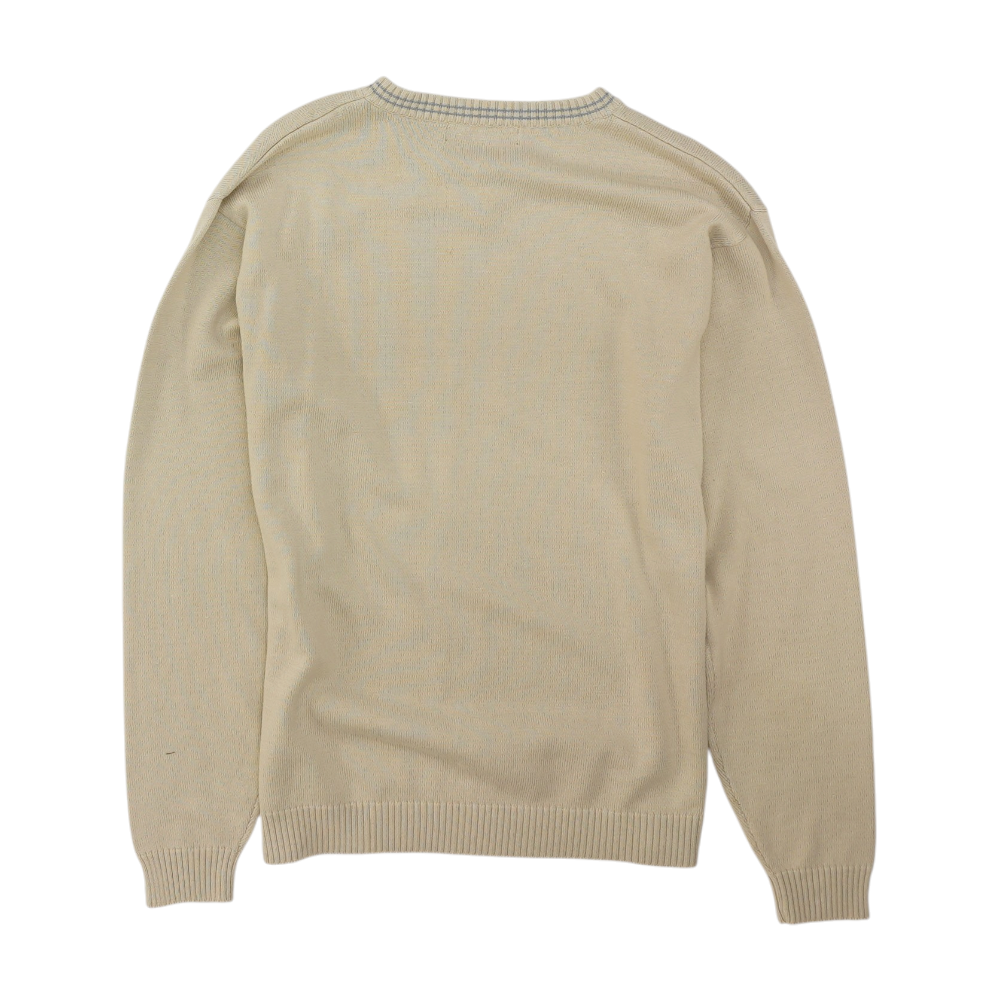 Beige Solid Pullover Sweater
