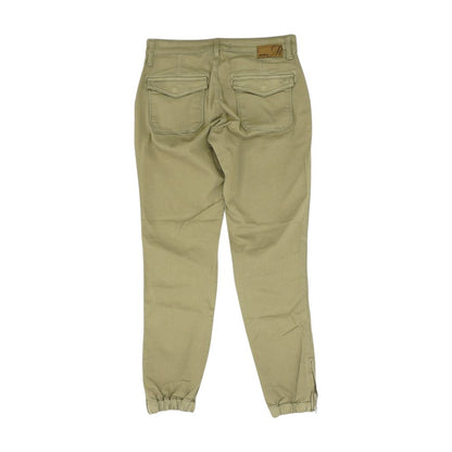 Olive Solid Capri Pants