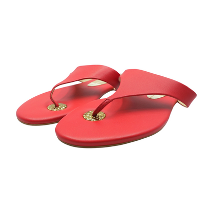 Red Flat Sandals
