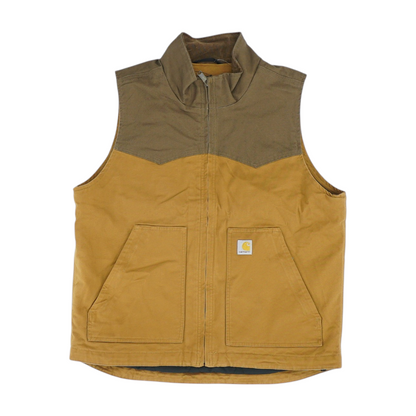 Brown Color Block Vest