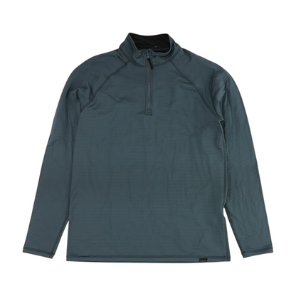 Gray Striped 1/4 Zip Pullover