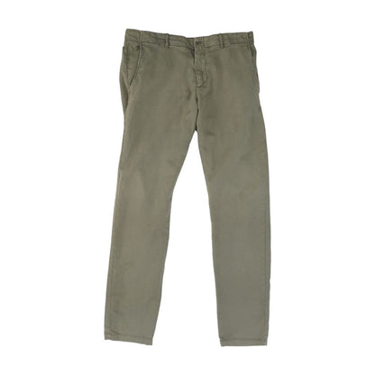 Gray Solid Casual Pants
