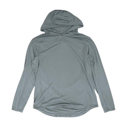 Gray Solid Hoodie Pullover