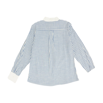 Blue Striped Long Sleeve Button Down