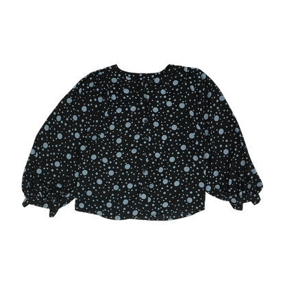 Black Polka Dot Button Down